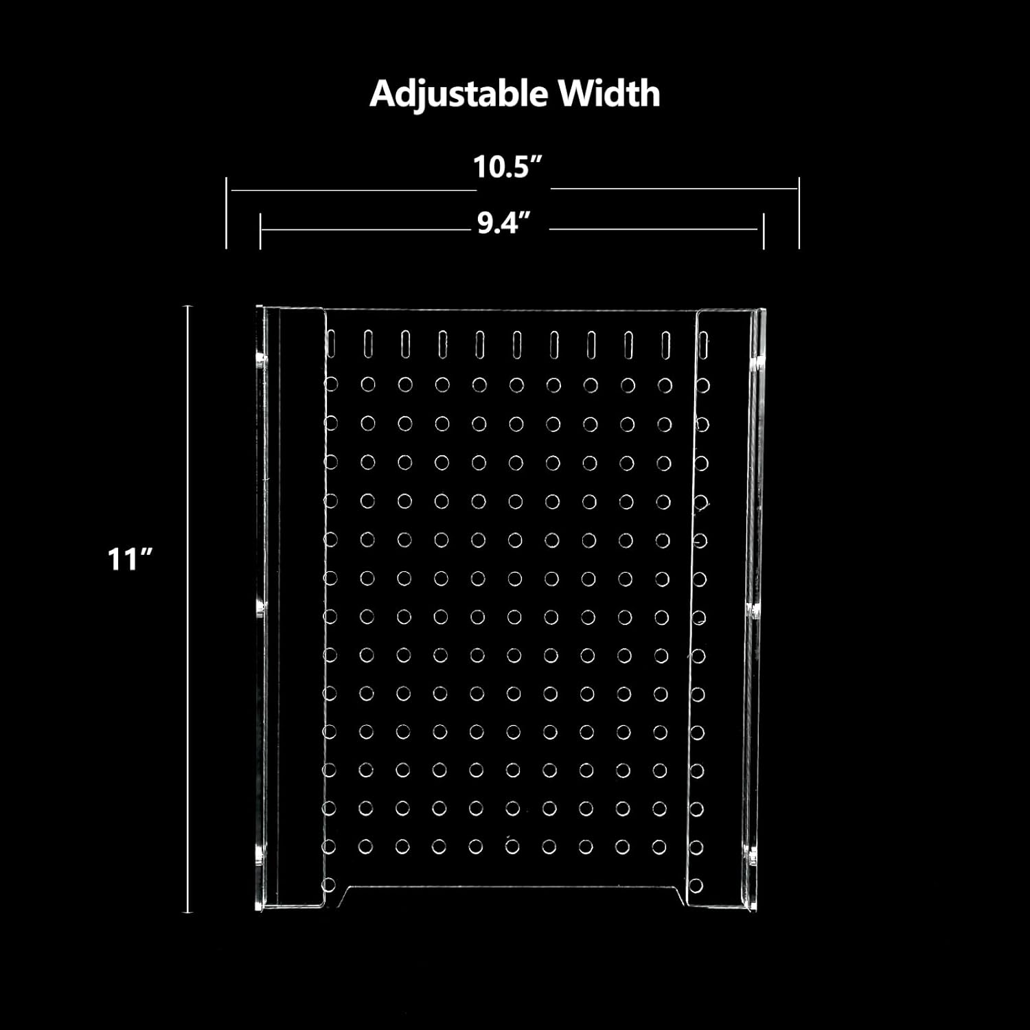 Acrylic Fish Tank Divider,10/15/20/55/75/125Gallon Tank Divider,Adjustment Clear Fish Tank Separator Set with Suction Cups (10 Gallon)