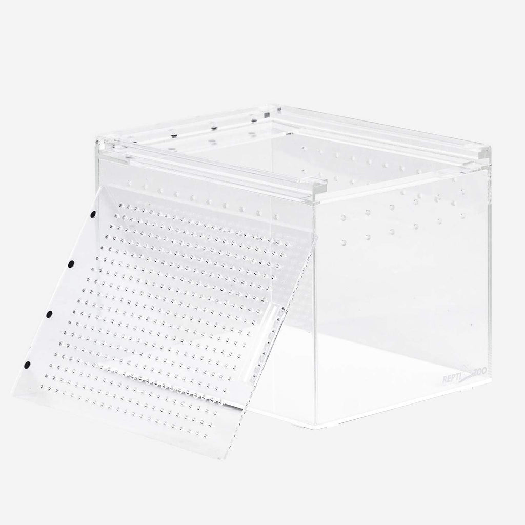 REPTI ZOO Magnetic Acrylic Case, 8x6x6 Inch Tall Long Enclosure Reptile Breeding Box Terrarium Cage for Tarantula Scorpion Sling Isopods Lizards Roach Invertebrates Insect Mantis