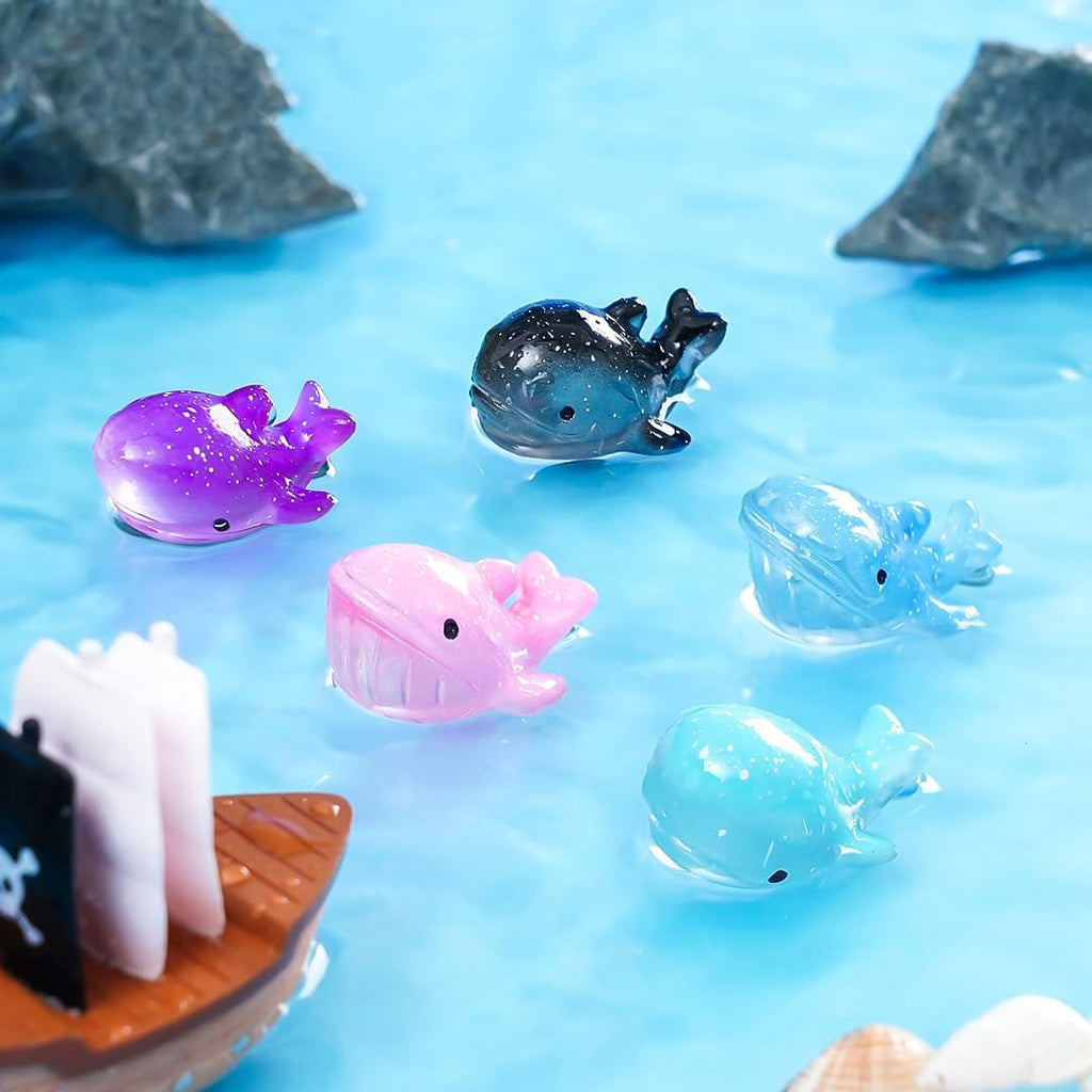 27 Pcs Cute Killer Whale Miniature Figurines Mini Whale Figurines for Terrarium Fish Tank Home Décor DIY Craft Project