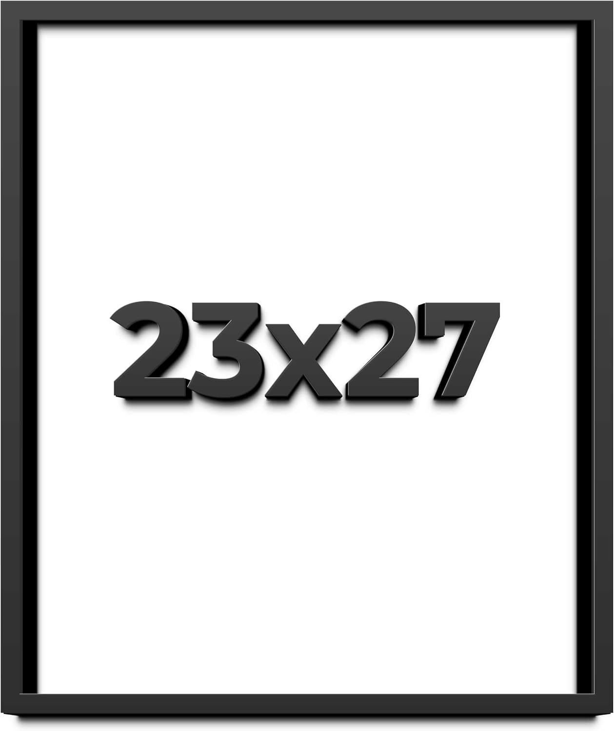 23x27 Shadow Box Frame Black | 1 Inch Deep Solid Wood Shadowbox Display Frame | UV Resistant Acrylic Plexiglass, Acid Free Backing, and Hanging Hardware | Dugan Picture Frame Style