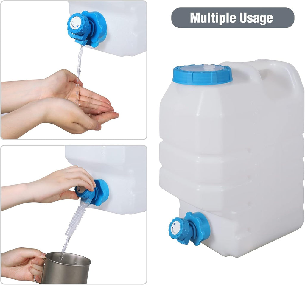 3.9 Gallon/15L Water Container with Spigot, Portable BPA Free Water Jug, Multifunction Water Tank for Camping Outdoor Hiking Picnic Supplies