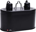 Aiicioo Dual Reptile Light Fixture 150W Double Dome UVB lamp Fixture Reptile Combo Deep Dome Lamp Fixture with Independent Switches for Reptile Terrarium and Tortoise Habitat