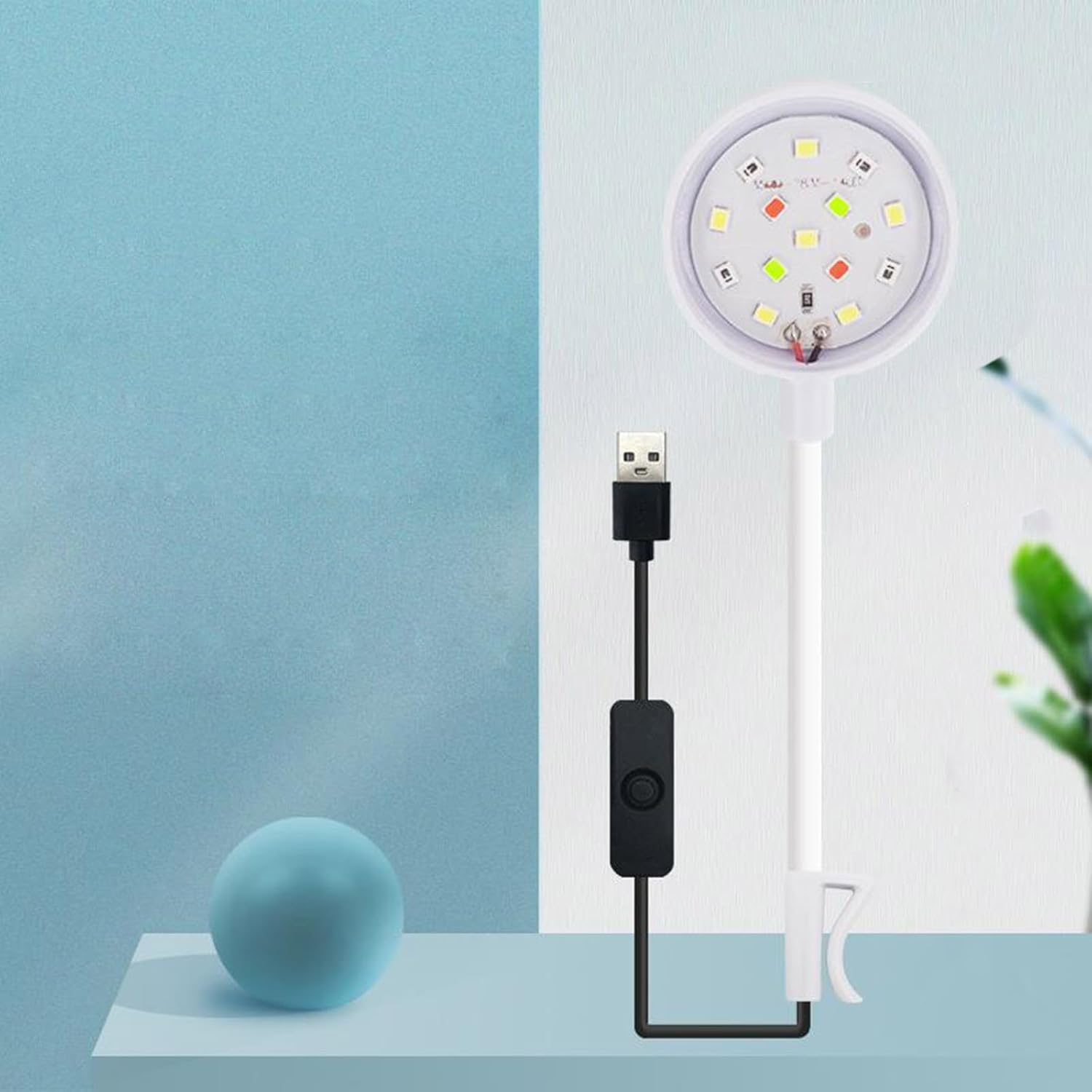 Lamps, Small Aquarium Fish Tank Led Light with USB Interface Clip On for Plant Aquarium, 8.00 * 8.00 * 4.00CM