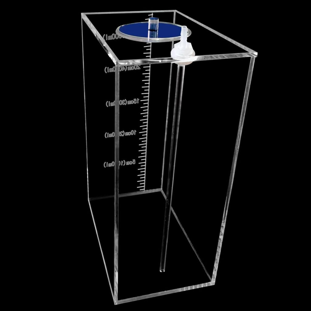 dosing Pump Liquid containers,Liquid srorage Bucket,Aquarium Air Pump Accessories，Reservoir dosing Container Made of acryli (5L/1.32gal Blue lid)