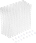 uxcell 8Pcs Aquarium Fish Tank Divider, 12x12 Inch Plastic Egg Crate Light Diffuser Grid Filter Bottom Partition Separator with Sucker Clips and Suction Cups for Aquarium, White