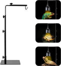 LUCKY HERP Reptile Lamp Stand, Adjustable 14-32 inch Metal Floor Light Holder, Heat Lamp Stand Reptile Light Stand for Glass Terrarium Heating Light & Dome Lampshade