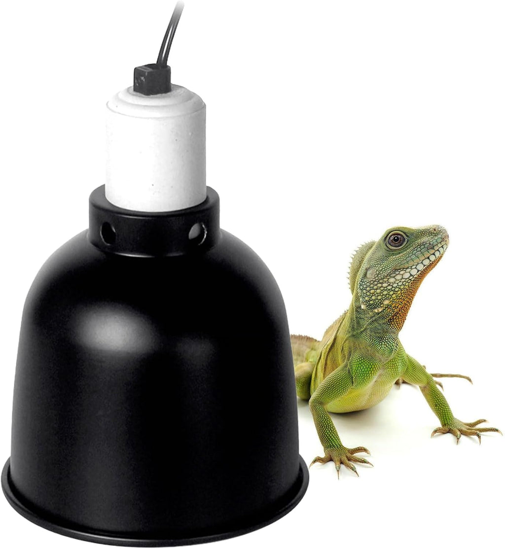 BNOSDM Reptile Light Fixture,5.5 Inch Deep Dome Reptiles Heat Lamp Fixture for UVB UVA Bulb,Heat Basking Bulb,Optical Reflection Heat Lamp Fixtures for Reptile Amphibian Tank Terrariums