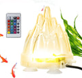 Aquarium Volcano Ornament - Remote-Controlled Volcano, Aquarium Decoration with Built-in Air Stone Bubbler, Interactive Design for Saltwater and Freshwater Tanks, Turtle Bowls, and Home Display