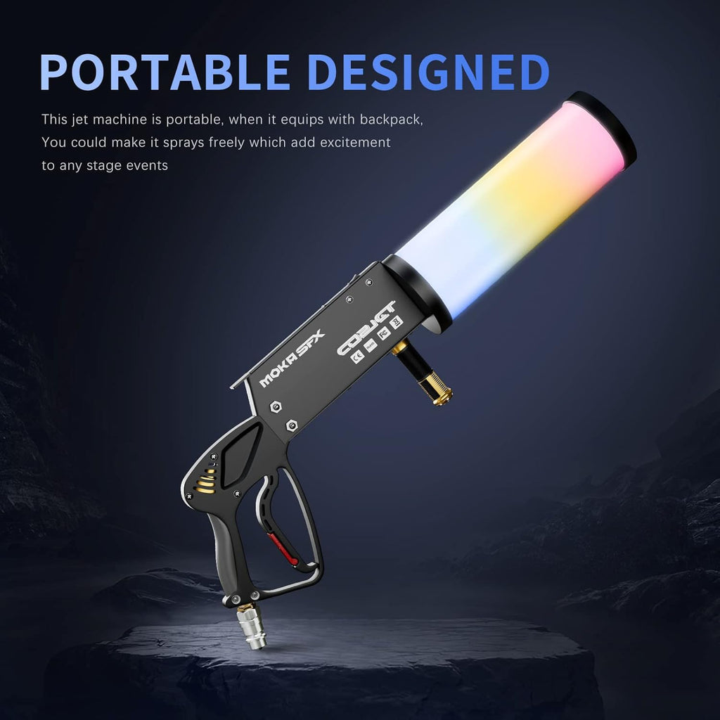 MOKA SFX LED Co2 Jet Machine Handheld Effect for Nightclub Wedding Party Dj Halloween Stage Concert Live Party Special Effect