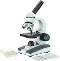 AmScope M150 Series Portable Student Monocular Compound Microscope - 40X-1000X Magnification - Features LED Light & 25 Prepared Slides - Has Coarse & Fine Focus