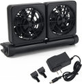 Aquarium Fan 2 3 4 Heads, Aquarium Chillers Cooling Fan Adjustable Fish Tank Cooling Fan with 2 Wind Speed Fan for Water Tank, Aquarium Tank Chiller (2 Head)