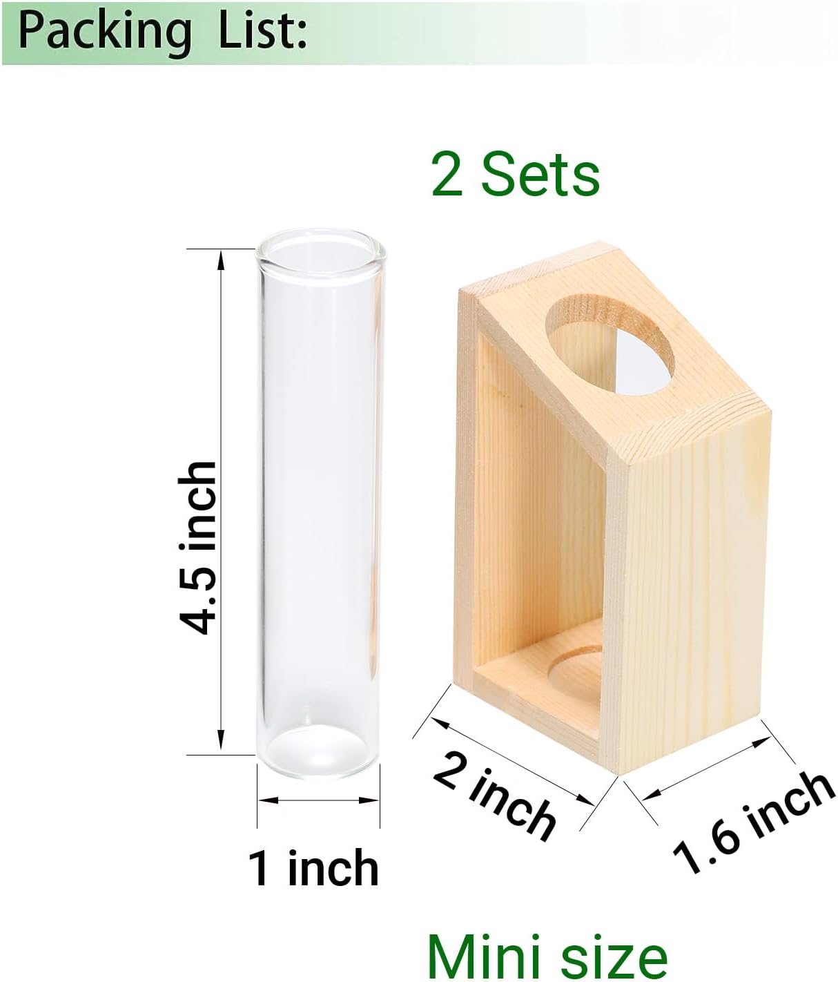 Propagation Station, Plants Terrarium, Plants Lover Gifts for Women,Plant Cutting Holder Home décor,Gifts for Women,House Warming New Home-2 Tubes-Beige
