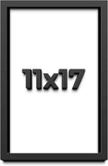 11x17 Shadow Box Frame Black | 1 Inch Deep Solid Wood Shadowbox Display Frame | UV Resistant Acrylic Plexiglass, Acid Free Backing, and Hanging Hardware | Dugan Picture Frame Style