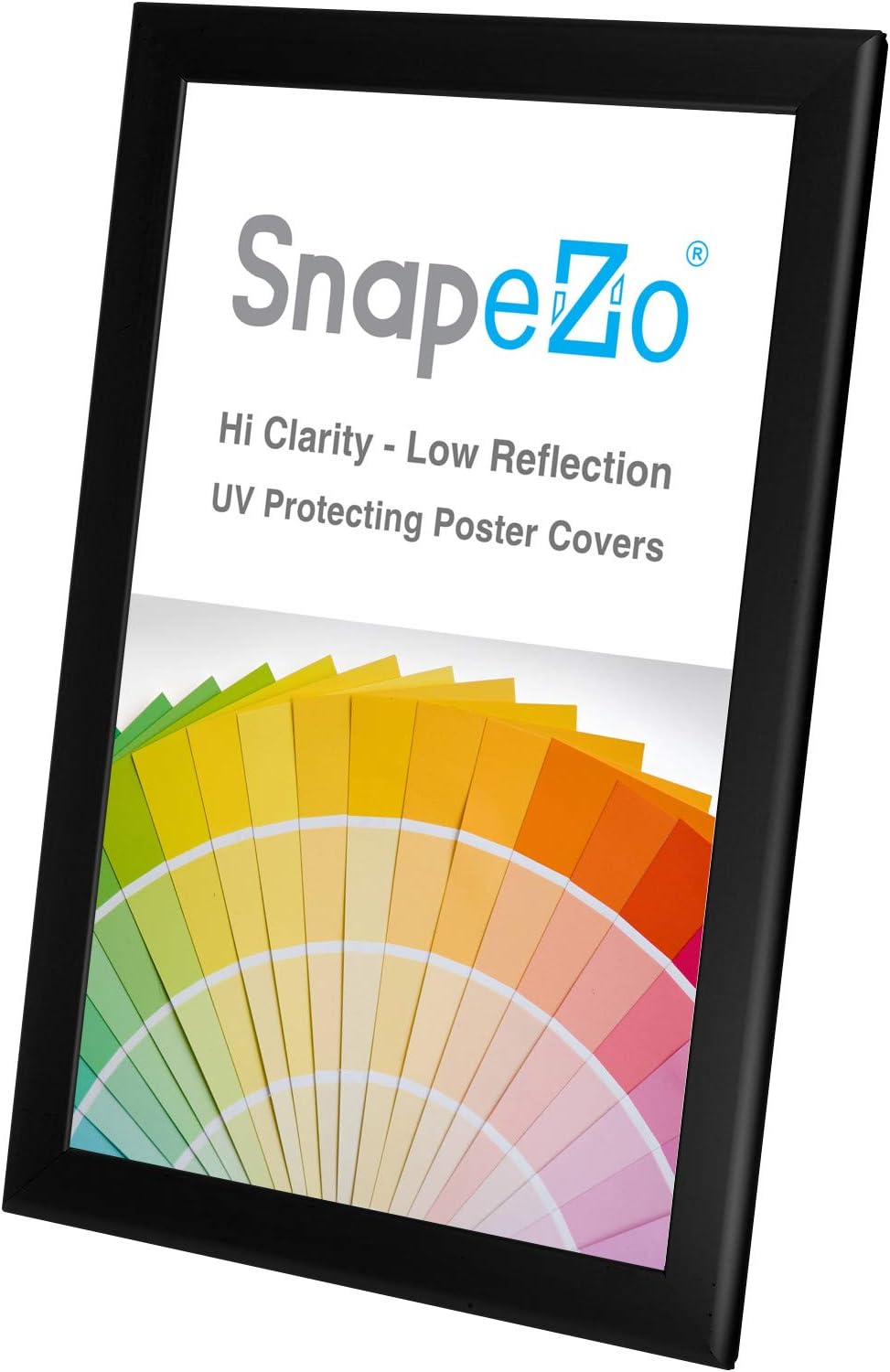 SnapeZo Photo Frame 11x17, Black, 1.25 Inch Aluminum Profile, Front-Loading Snap Frame, Wall Mounting, Professional Series
