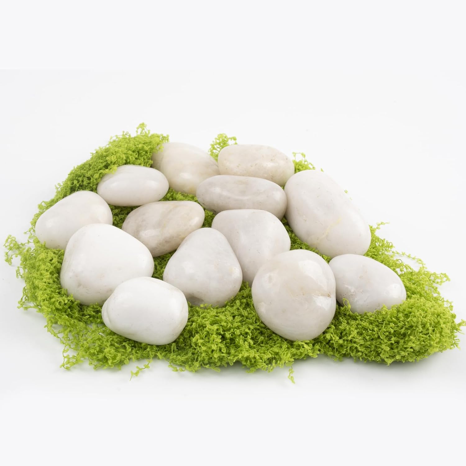 20lbs River Rocks - 1-2Inch Decorative Rocks for Potted Plants, River Rocks for Aquariums, and White Rocks for Landscaping (Weight : 20 LB, White)