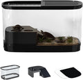 Reptile Terrarium Tank – CrystalClearr Turtle Aquarium, Anti-Escape Pet Enclosure, Sturdy Breeding Habitat Box | Suitable for Frogs, Geckos, Lizards, Snakes, Tortoises, and Other Small Amphibians