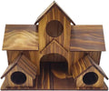 Rustic Wooden Bird Houses - Large Outdoor Wood Pet Cottage, Garden Birdhouse Feature, Sturdy Nesting Box for Birds, Decorative and Functional Outdoor Accessory for Yard, Balcony, Lawn, Porch, Patio