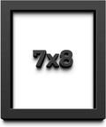 7x8 Shadow Box Frame Black | 1 Inch Deep Solid Wood Shadowbox Display Frame | UV Resistant Acrylic Plexiglass, Acid Free Backing, and Hanging Hardware | Dugan Picture Frame Style