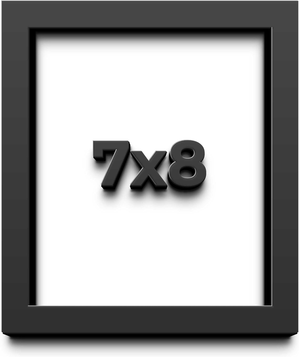 7x8 Shadow Box Frame Black | 1 Inch Deep Solid Wood Shadowbox Display Frame | UV Resistant Acrylic Plexiglass, Acid Free Backing, and Hanging Hardware | Dugan Picture Frame Style