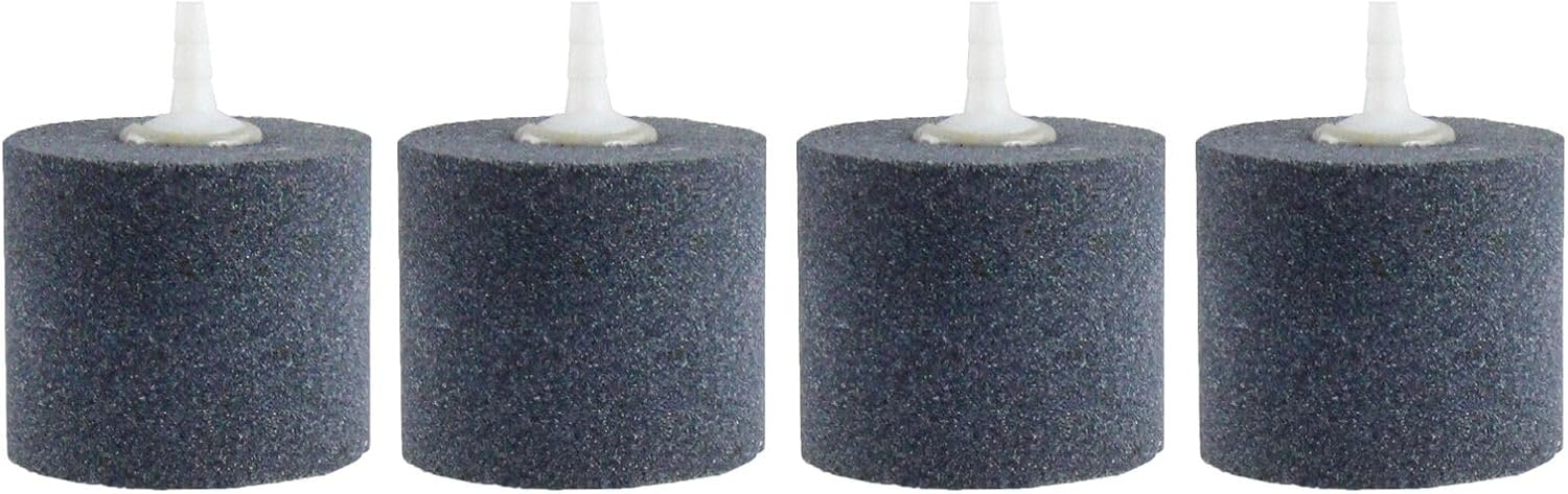 AQUANEAT Aquarium Air Stones 2x2 inch 4 Pack, Aerator Bubble Diffuser, Air Pump Accessories for Hydroponic, Pond, Aquarium Fish Tank