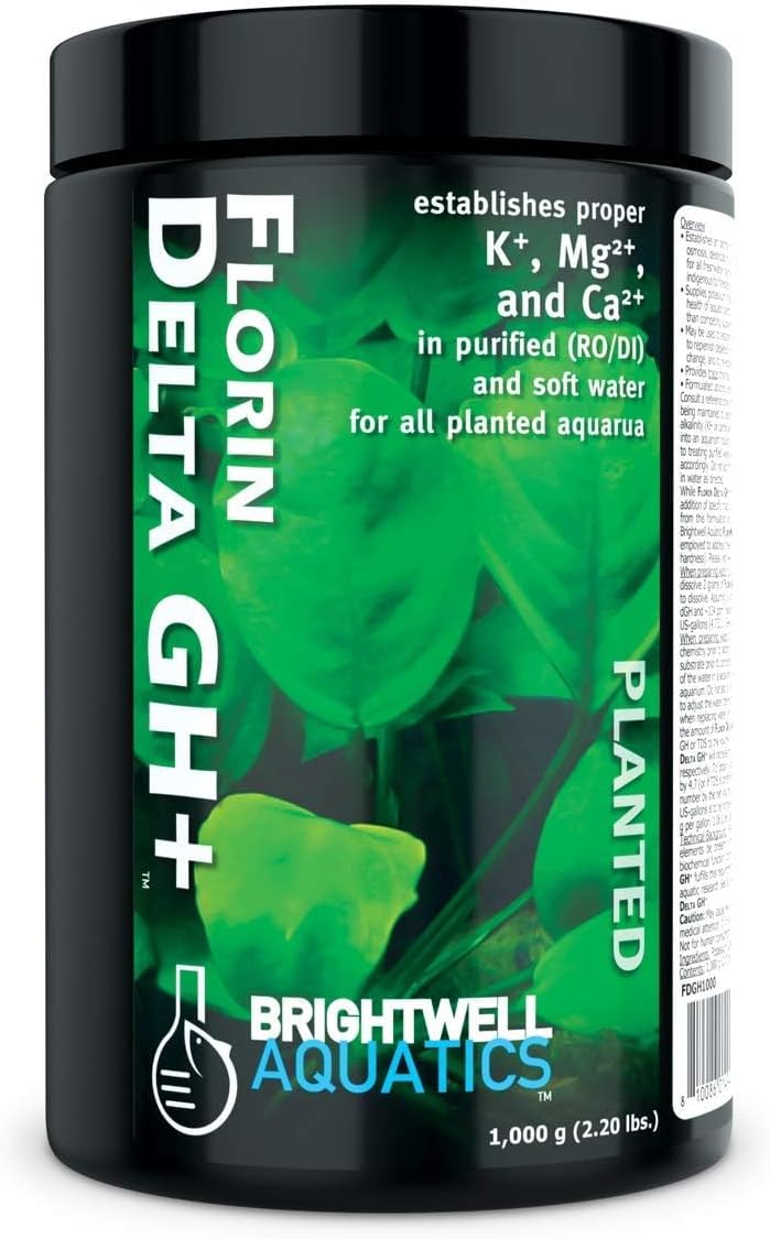 Brightwell Aquatics Florin Delta GH+ - Establishes Mineral Balance in Purified or Soft Water for Use in Freshwater Planted Aquariums