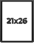 21x26 Shadow Box Frame Black | 1 Inch Deep Solid Wood Shadowbox Display Frame | UV Resistant Acrylic Plexiglass, Acid Free Backing, and Hanging Hardware | Dugan Picture Frame Style