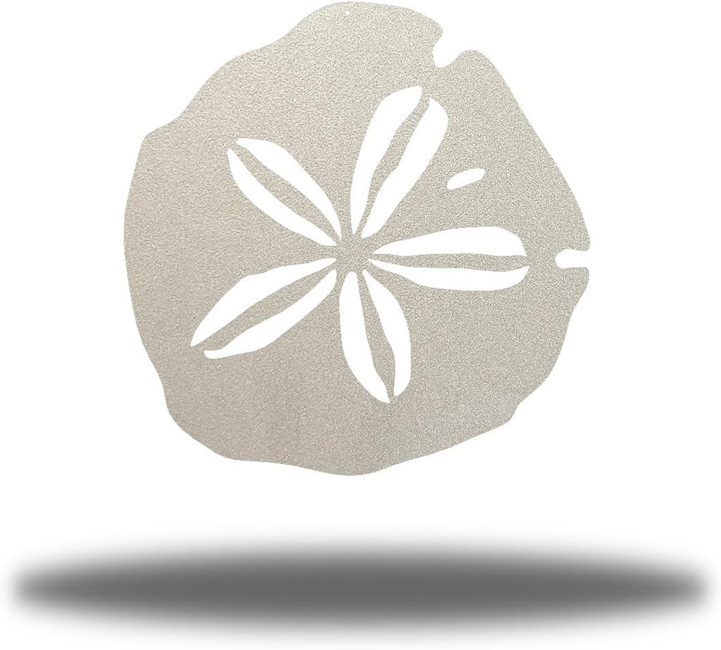 Riverside Designs Coastal Sand Dollar Ocean Beach Metal Art Steel Wall Décor (18", Silver)