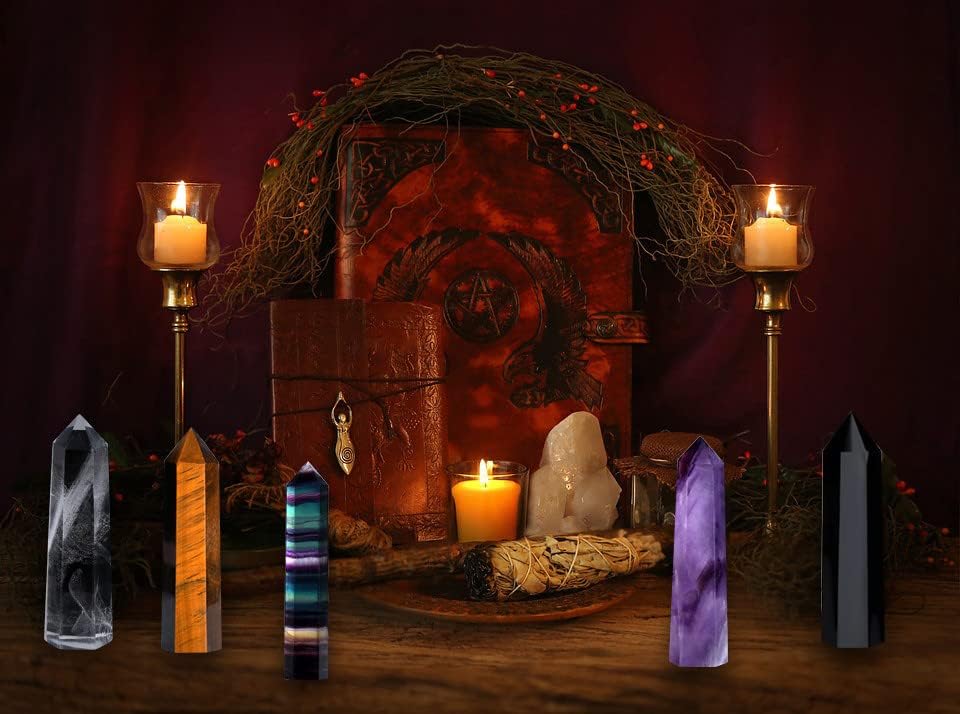 LAIDANLA Tiger Eye Healing Crystals Wands 3.5-4" Polishing Natural Reiki Energy Wand Stone Hexagonal Point Large Crystal Gemstones for Meditation Therapy Crystal Grid Decoration 1Pcs