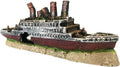 SLOCME Aquarium Titanic Shipwreck Decorations - Fish Tank Resin Material Pirate Ship Decor, Titanic Sunken Ship Ornament