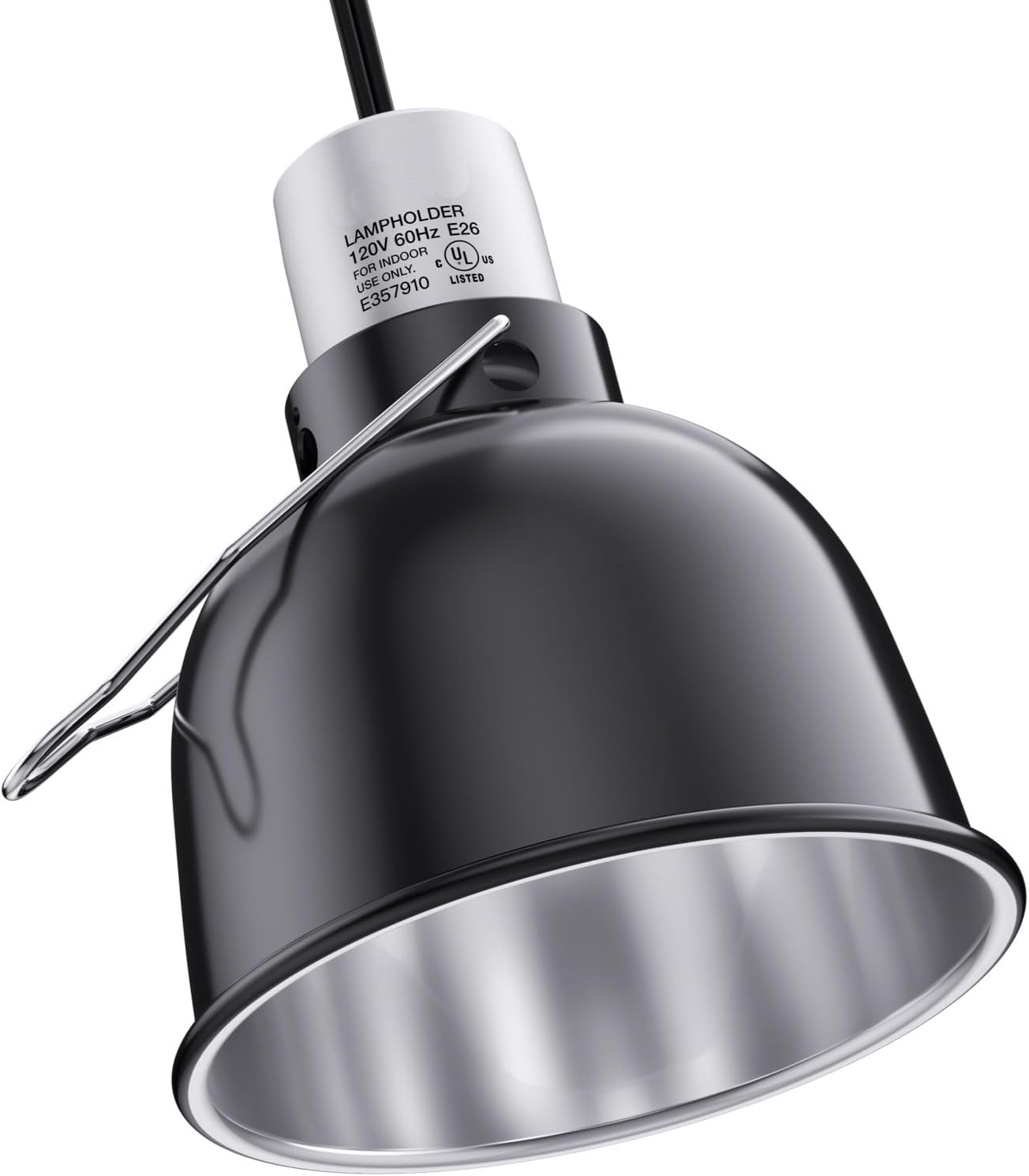 Reptile Light Fixture – 5.5'' Dome Lamp with Ceramic Socket, Reptile Heat Lamp Fixture for Heat Emitter & Basking Bulbs, for Bearded Dragon, Snake, Chameleon, Turtle & Terrarium Tank Accessories