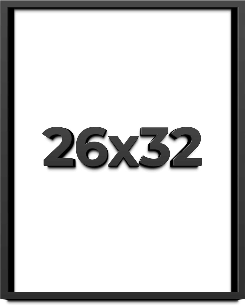 26x32 Shadow Box Frame Black | 1 Inch Deep Solid Wood Shadowbox Display Frame | UV Resistant Acrylic Plexiglass, Acid Free Backing, and Hanging Hardware | Dugan Picture Frame Style