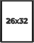 26x32 Shadow Box Frame Black | 1 Inch Deep Solid Wood Shadowbox Display Frame | UV Resistant Acrylic Plexiglass, Acid Free Backing, and Hanging Hardware | Dugan Picture Frame Style