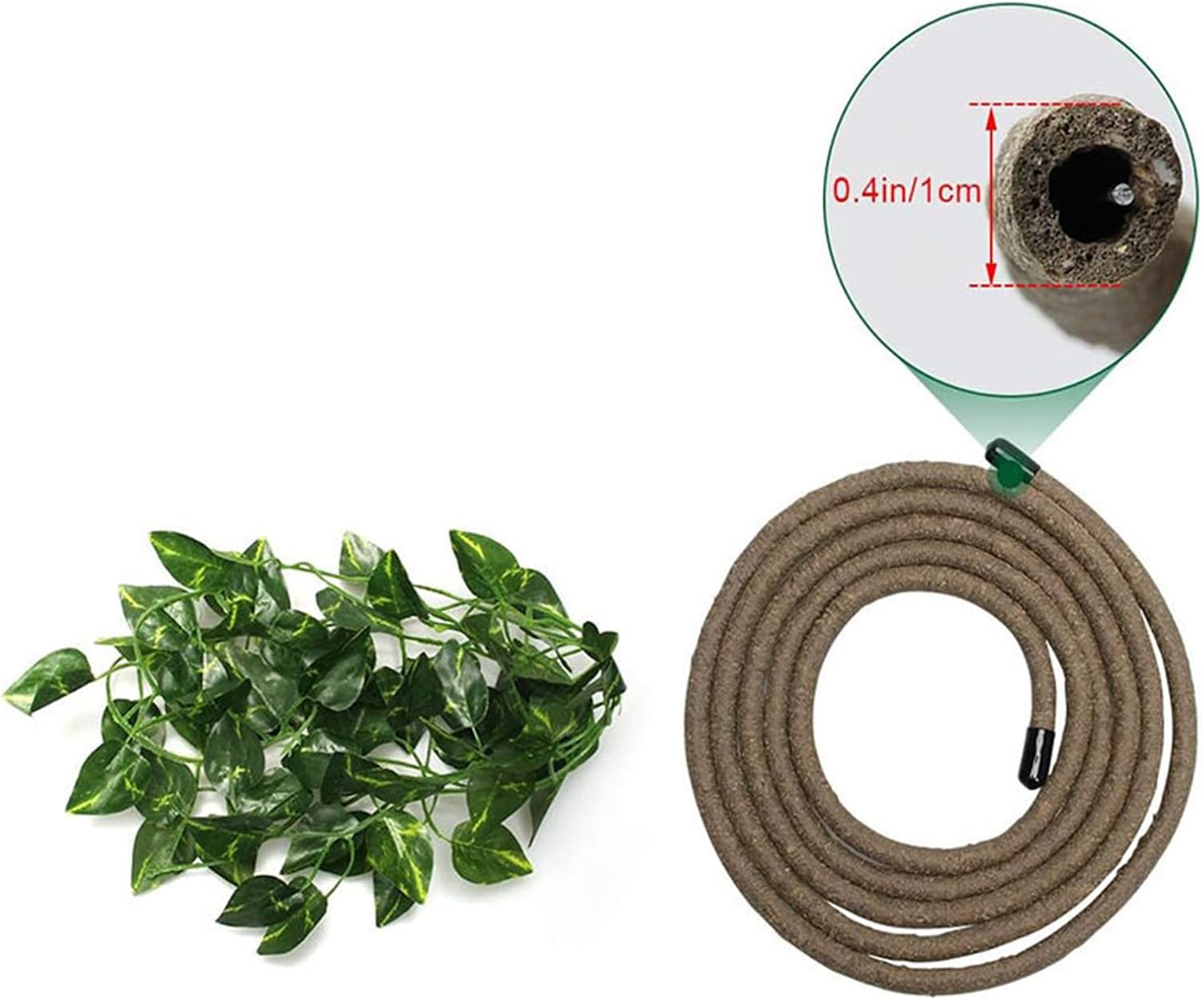 Realistic Artificial Terrariums Plant Vine for Reptiles Habitat Decoration Climbing Plant Set for Fishtanks Landscape