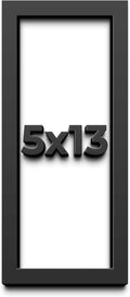 5x13 in Shadow Box Frame Black | 1 Inch Deep Solid Wood Shadowbox Display Frame | UV Resistant Acrylic Plexiglass, Acid Free Backing, and Hanging Hardware | Dugan Picture Frame Style