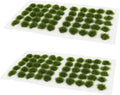Warmtree 100 Pcs Static Grass Tuft Model Grass Tufts Railway Artificial Grass Miniature War Gaming Terrain DIY Model Railroad Scenery War Gaming Scenery (Green)