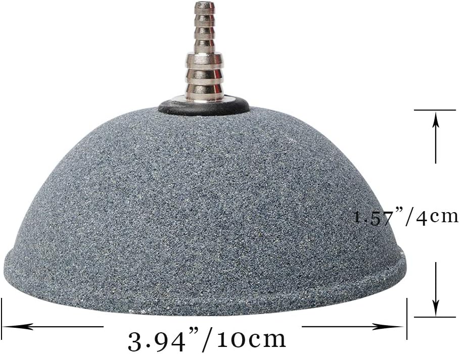 Quickun 4 Inch Updated Crazy Air Mineral Ball Stone Cylinder Bubbler Plus Diffuser Aquarium Fish Tank Hydroponics Pump Airstones Diffuser 3/16" 5/16" Hose ID