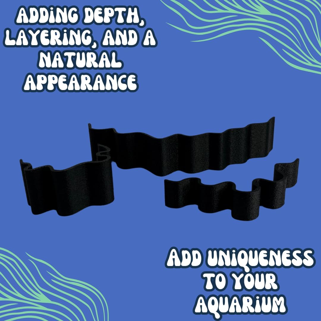 Chatelet REEFSHAPE Aquarium or Terrarium Substrate Cliffs Combo Pack | Separate Substrate Layers in Aquariums or Terrariums to Create Cliffs & Depth | Made in USA (Cliff Combo, Black)