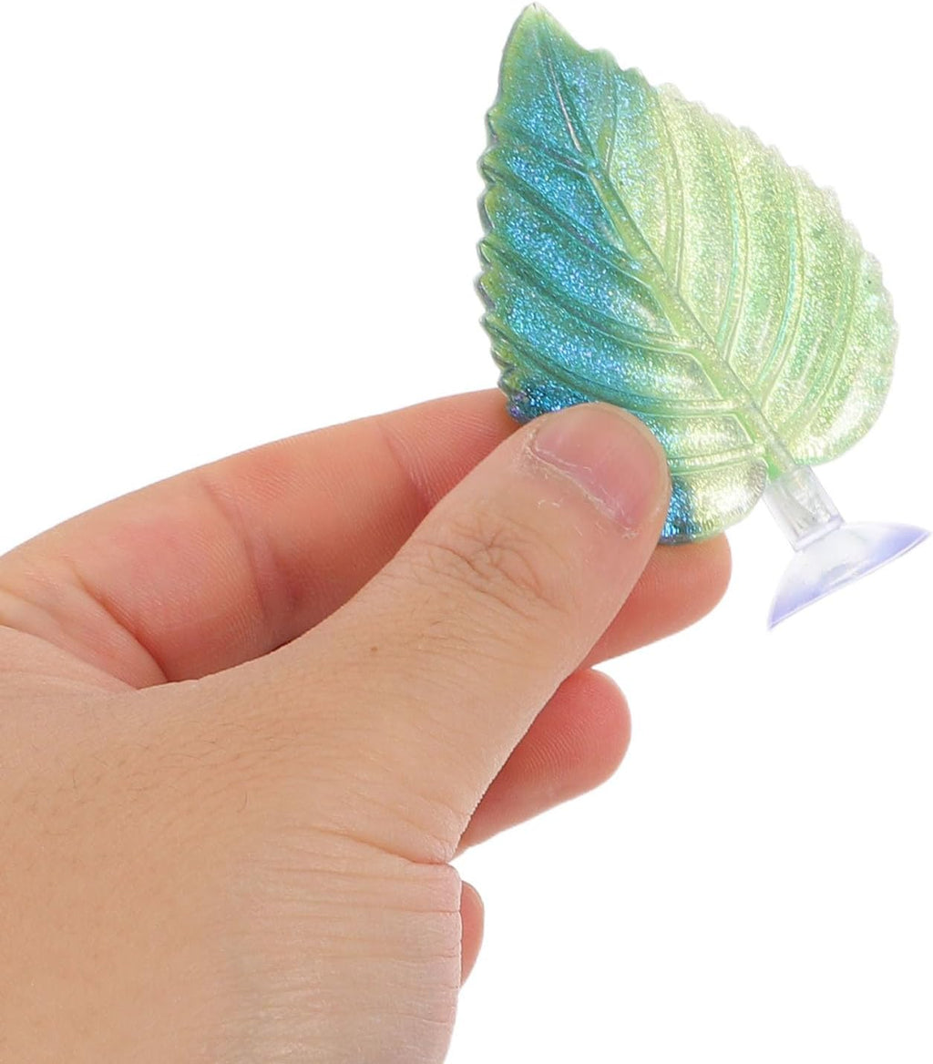 9pcs Betta Fish Leaves Pad: Artificial Leaf Hammock for Fish Rest Aquarium Landscaping - Betta Spawning Bed Accessory Leaf Ornament for Breeding