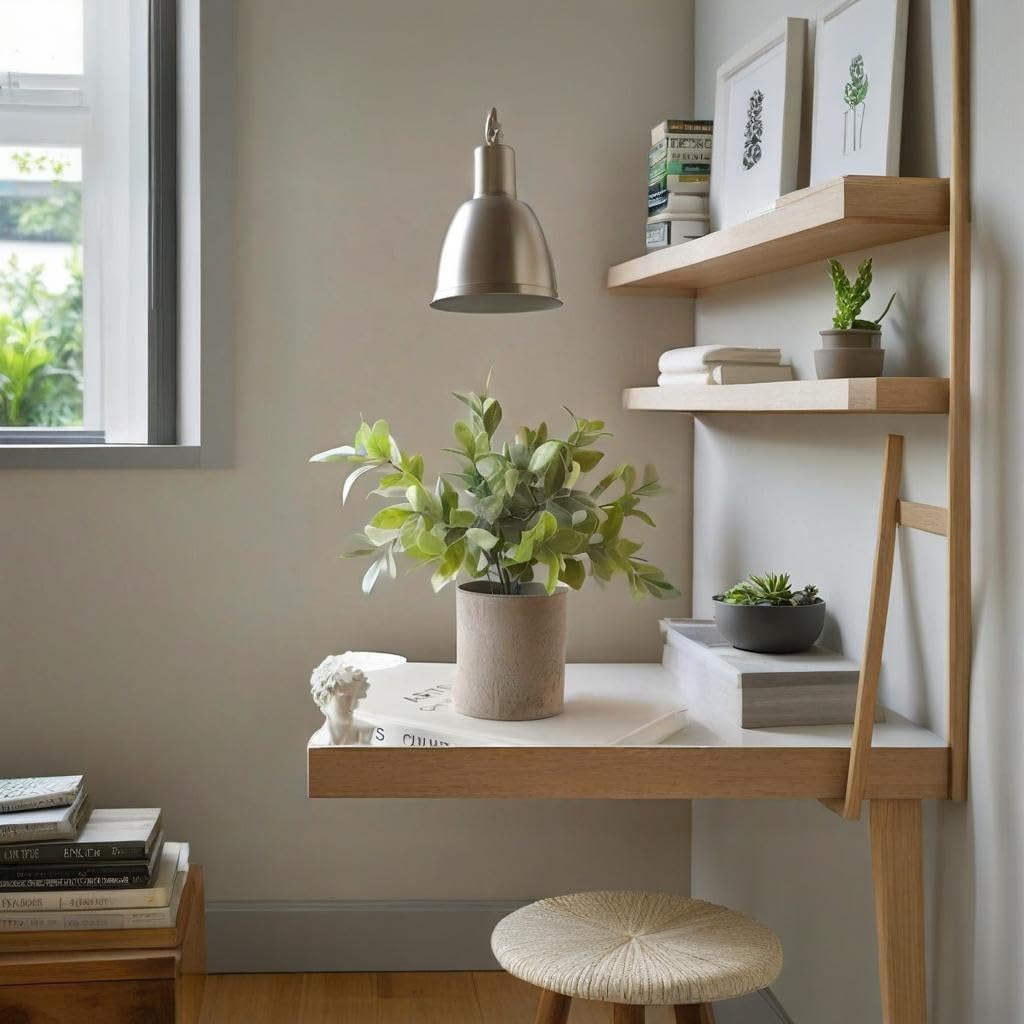 3 Pack Mini Potted Fake Plants Artificial Plastic Eucalyptus Plants Topiaries for Home Office Desk Farmhouse Room Bathroom Coffee Table Decor