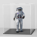 Acrylic Display Case, Super Clear Displaying Box with Matt Base and Lid for Toys, Figures, Collectibles (9x9x9 inch)