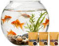 3-in-1 Low Maintenance Aquarium Filter Bio Media: Volcanic Rock, Natural Gravel & Aquatic Plant Cultivation Soil - Helps Reduce Water Changes for Freshwater Tank, Pond