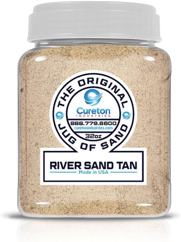 32 oz Jug of Beige River Sand for Indoor Outdoor Decor, vase Filler, Candles, Art, Crafts, Aquariums, Fairy Gardens, planters, tablescapes, terrariums, Design