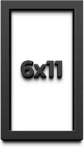 6x11 Shadow Box Frame Black | 1 Inch Deep Solid Wood Shadowbox Display Frame | UV Resistant Acrylic Plexiglass, Acid Free Backing, and Hanging Hardware | Dugan Picture Frame Style