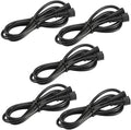 FVTLED Pack of 5, 2m 6.56ft 4Pin Extension Cable Wire with Male and Female Connectors at Both Ends Only RGB Multi-Color LED Deck Light