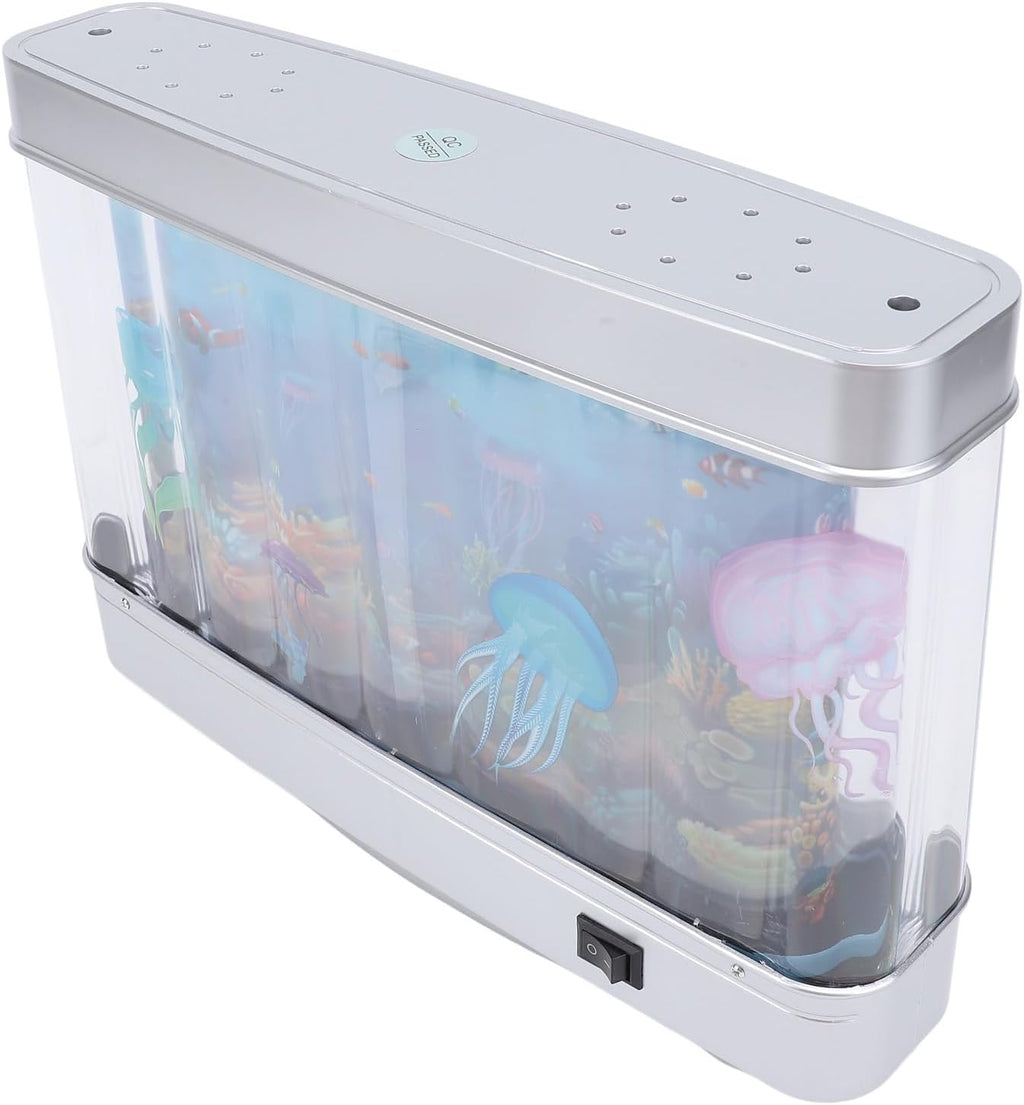 SUNGOOYUE Decorative Fake Aquarium Lamp with Moving, White LED Light, 5V USB Plug for Bedroom Relaxation