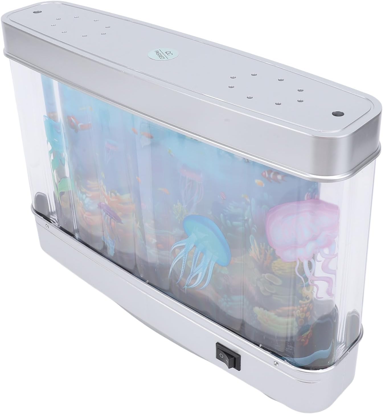 SUNGOOYUE Decorative Fake Aquarium Lamp with Moving, White LED Light, 5V USB Plug for Bedroom Relaxation