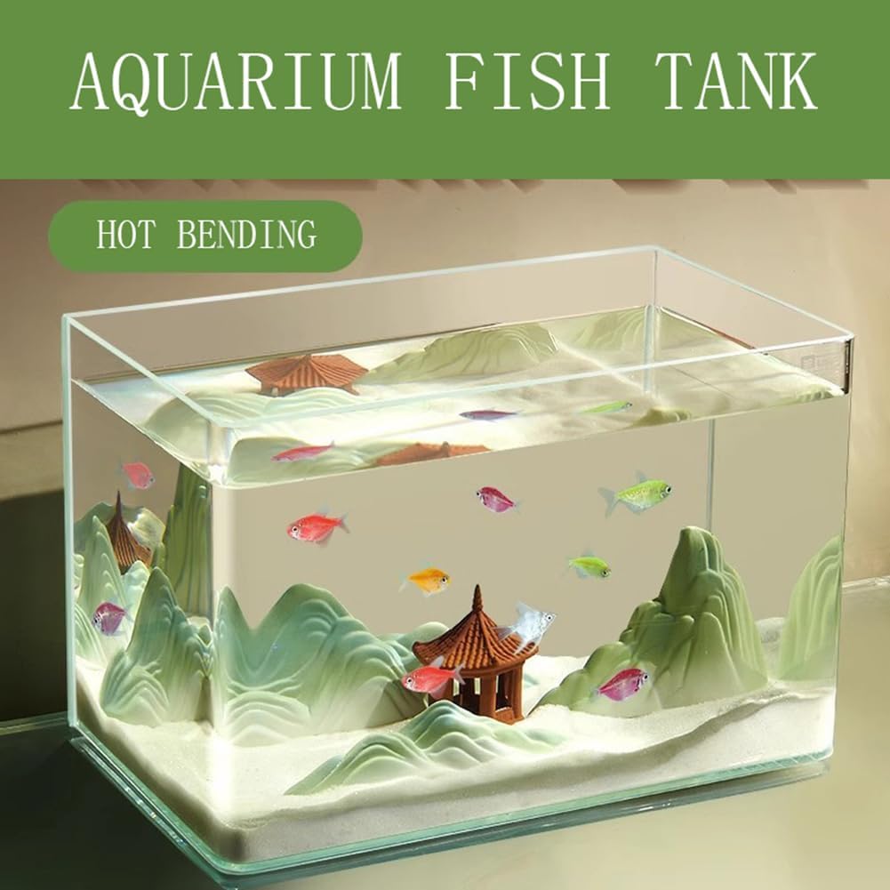 Hot Bending Fish Tank，Rimless Tank, 6 Gallon Aquarium Fish Tank