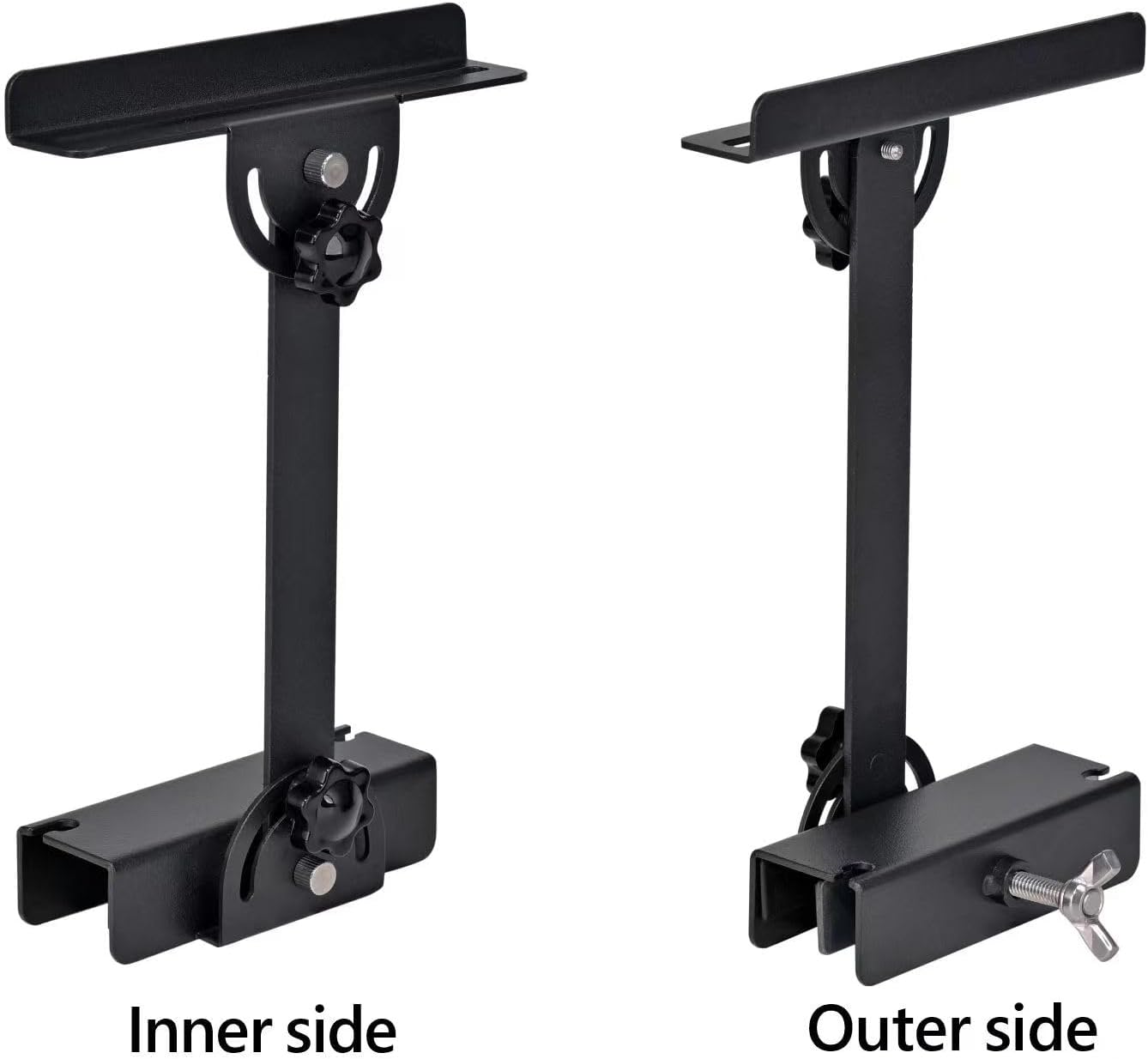 Aquarium Light Riser & Holder - Adjustable Clamp Kit (2pcs), Max 0.83" Glass+Trim, Fits ≤4.9" Wide Lights on Lidless Tanks (Large)
