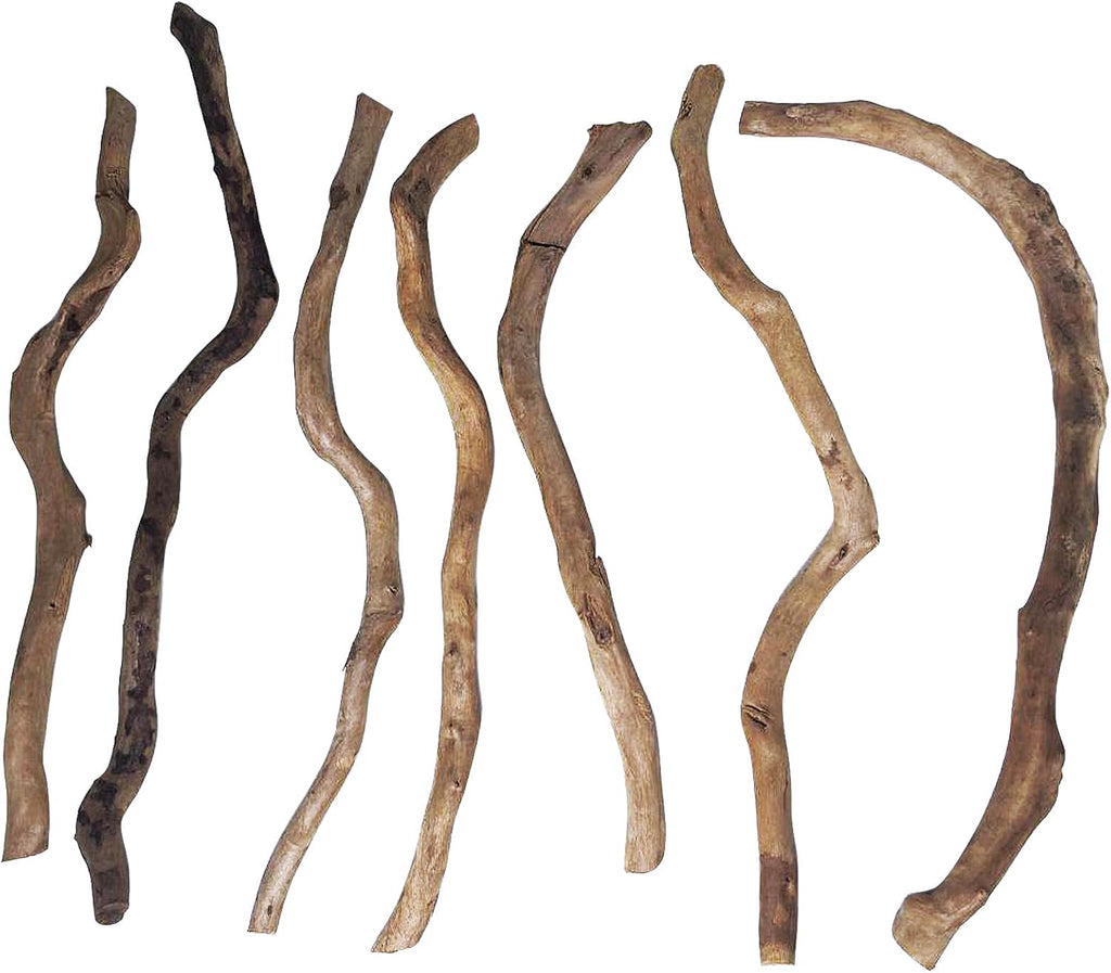 Hamiledyi Natural Driftwood for Aquarium Decor - Red Moor Wood 10"-15" Long Assorted Shapes (200g) Safe Branches for Fish Tank & Reptile Habitat - Natural Aquarium Wood Decorations (Medium Branches)