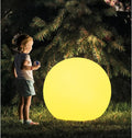 20-in LED Glowing Ball Light, Large Rechargeable LED Globe Orb Light w/Remote, Dimmable RGB Color Changing Globe Floor Lamp, Indoor/Outdoor Waterproof Mood Lamp for Home Garden Patio Lawn Party Decor